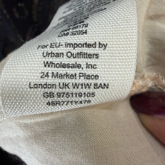 Free People Lace Mini Dress Womens XS Black Geo Floral Romantic Boho Whimsygoth - Picture 11 of 12